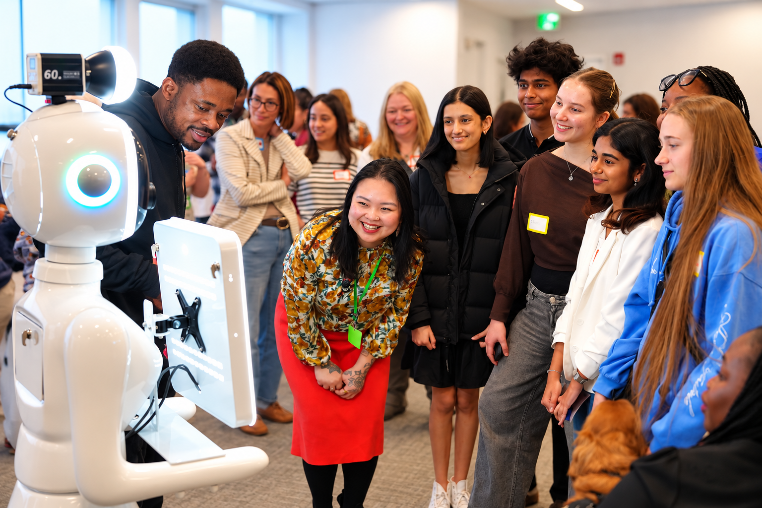 Cinderella Robot Photobooth entertaining guests at an event