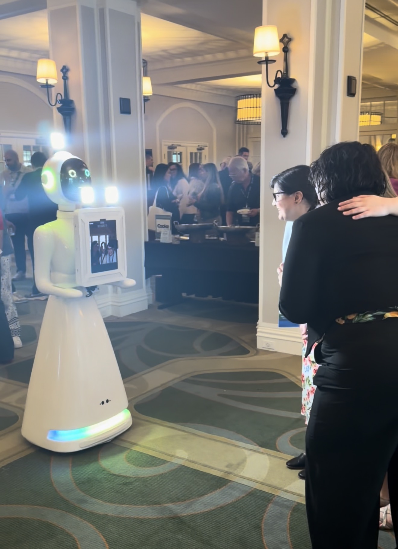Cinderella Robot Photobooth interacting with guests at a corporate event