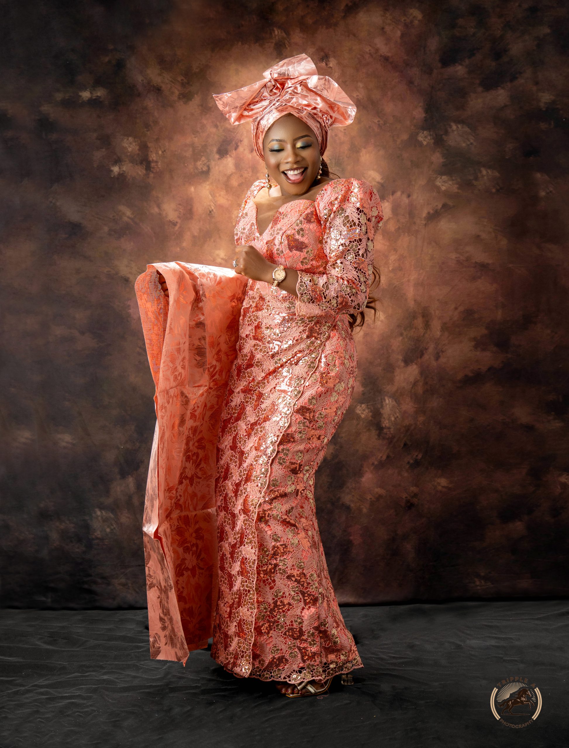 Elegant studio portrait by Tripple A Photography